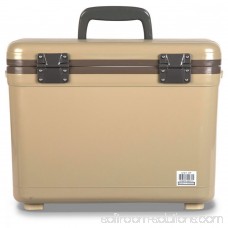 Engel 13 Quart Lightweight Fishing Dry Box Cooler with Shoulder Strap, Tan
